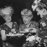 Members of the Women's Club of Chevy Chase Enjoy Canapes at Their Tea Party