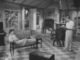 Actors Art Carney and Lois Smith During Scenes from Skits in His Show