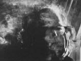 Hippie Poet Allen Ginsberg Smoking