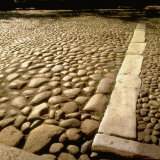 Good Example of American Stonework  famous cobblestones of Main Street in Nantucket 1850