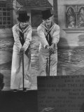 Actor Art Carney Playing in Conrad's Story 'Victory' on His TV Show