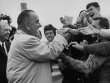 President Lyndon B Johnson Welcomedto Join Ladybird at End of 3 Day Tour of Schools in Appalachia