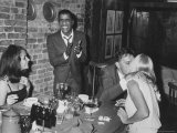 Actors Sammy Davis Jr and Richard Burton and May Britt