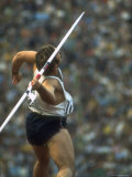 US Track Athlete William Schmidt Throwing Javelin at the Summer Olympics