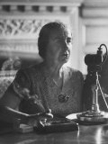 Israeli Foreign Minister Golda Meir Speaking at Press Conference