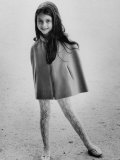 Little Girl Modeling a jacket and shoes by Pierre Cardin