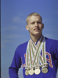 Don Schollander Proud with His Four Olympic Gold Medals Won in Swim Events at the Summer Olympics