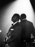 Musician Louis Armstrong Waiting on Stage to Perform