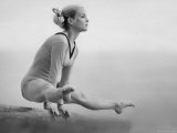 Gymnast Cathy Rigby  Training on Balancing Beam
