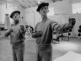 Buster Keaton and Donald O'Connor Holding Up 'Dukes'  Practicing for Movie Based on Keaton's Life