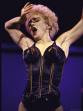 Pop Star Madonna Wearing Skimpy Lingerie While Performing Onstage