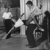 Entertainer Eleanor Powell Rehearsing with Peter Ford for Her Comeback Performance