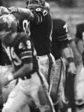 Atlanta Falcons Football Player Tommy Nobis in Action Pointing Across the Field