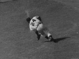 Action Shot of Willie Mays During the Giant Vs Dodgers Game