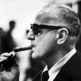 Producer Darryl F Zanuck Lighting Cigar on the Set of Film "Rapture"