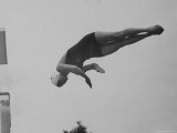 Diver Pat McCormick in Mid Dive at 1952 Olympics
