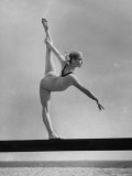 Gymnast Cathy Rigby  Training on Balancing Beam