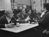 British Spy Thriller Writer David Cornwell Drinking Beer in Seamen's Pub