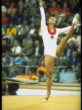 US Gymnast Ludmila Turishcheva Performing a Floor Exercise During the Summer Olympics