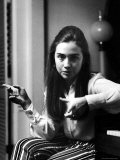 Class Leader Hillary Rodham of Wellesley College Talking About Student Protests