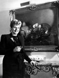 Evita Peron  Wife of Argentinean Presidential Candidate With a Glass of Champagne in Her Apartment