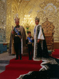 Shah of Iran  Mohamed Reza  Posing with Son Prince Reza and Wife Farah
