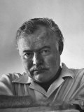 Author Ernest Hemingway in Fishing Village