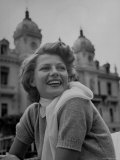 Actress Rita Hayworth Outside Casino