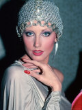 Actress Morgan Fairchild Wearing Mesh Hat