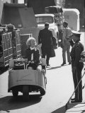 Actress and Singer Doris Day Driving Universal Production Department Golf Cart