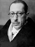 Russian Composer Igor Stravinsky  Wearing Tux  White Tie and Overcoat  on Night of a Performance