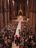 Pope Paul VI Entering Saint Patrick's Cathedral Receive Official Welcome to Archdiocese of New York