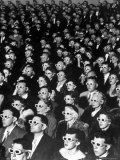 3-D Movie Viewers during Opening Night of "Bwana Devil"