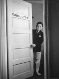 Young Conductor Lorin Maazel Standing in Doorway to His Dressing Room