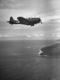 F-6 Hellcat Fighter Plane over Tanahmera Bay as Japanese Airfields at Hollandia  New Guinea