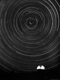 Above the Mt Palomar Observatory  a 6 Hour Photo Exposure Centered Upon Polaris or the North Star