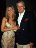 Actress Jennifer Aniston and Father  Actor John Aniston  at Premiere of Her Film "Picture Perfect"