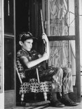 Dennis Driscoll  Son of Lt Colonel Arthur Driscoll at front door After Viet Cong Bombings