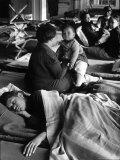 African American Refugees Left Homeless After Severe Flooding Sleep in Temporary Relief Station