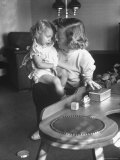 Mrs Robert Linville Young Scolding Adopted Daughter Linda Joy for Touching Something She Shouldn't