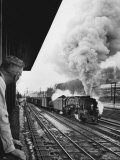 Signalman Nick Carter Watching Oncoming train at Station on the New York Central's Mohawk Division