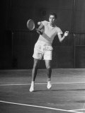 Pancho Gonzalez Playing in a Match at the LA Tennis Club