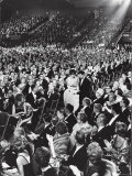Elizabeth Taylor with Husband Eddie Fisher Accept Her Oscar Award During Academy Awards Ceremony