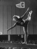 Russian Gymnast Competing at 1952 Olympics