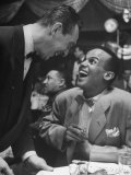 Singer Harry Belafonte  Looking Up and Laughing During Bop City Nightclub's Opening Night