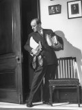 Senator John L McClellan  Carrying an Arm Load of Books and Papers  Ready for a Filibuster