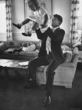 Robert F Kennedy Playfully Tossing His Daughter Mary Kerry Kennedy Into the Air