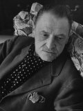 Author Somerset Maugham Relaxing on Couch  at Home