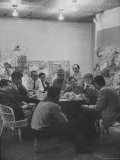 Artists in a Group Discussion in the Art Picture Decorated East 10th St Studio of Milton Resnick