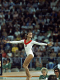 Russian Gymnast Olga Korbut Performing Floor Exercises at Summer Olympics